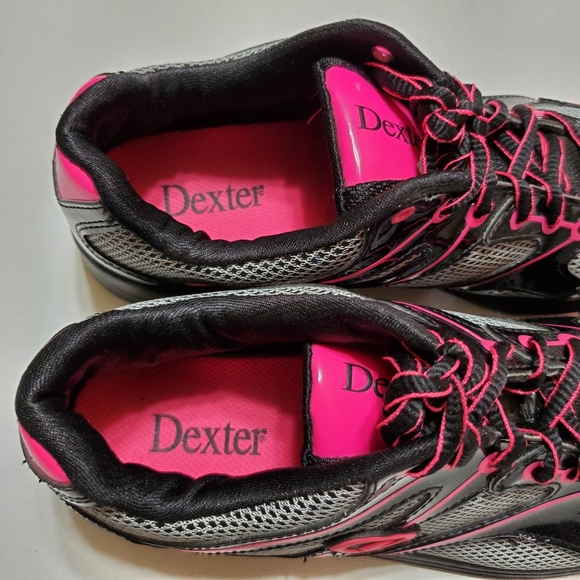 Dexter Shoes Dexter Black Patent Leather Hot Pink Bowling Shoes